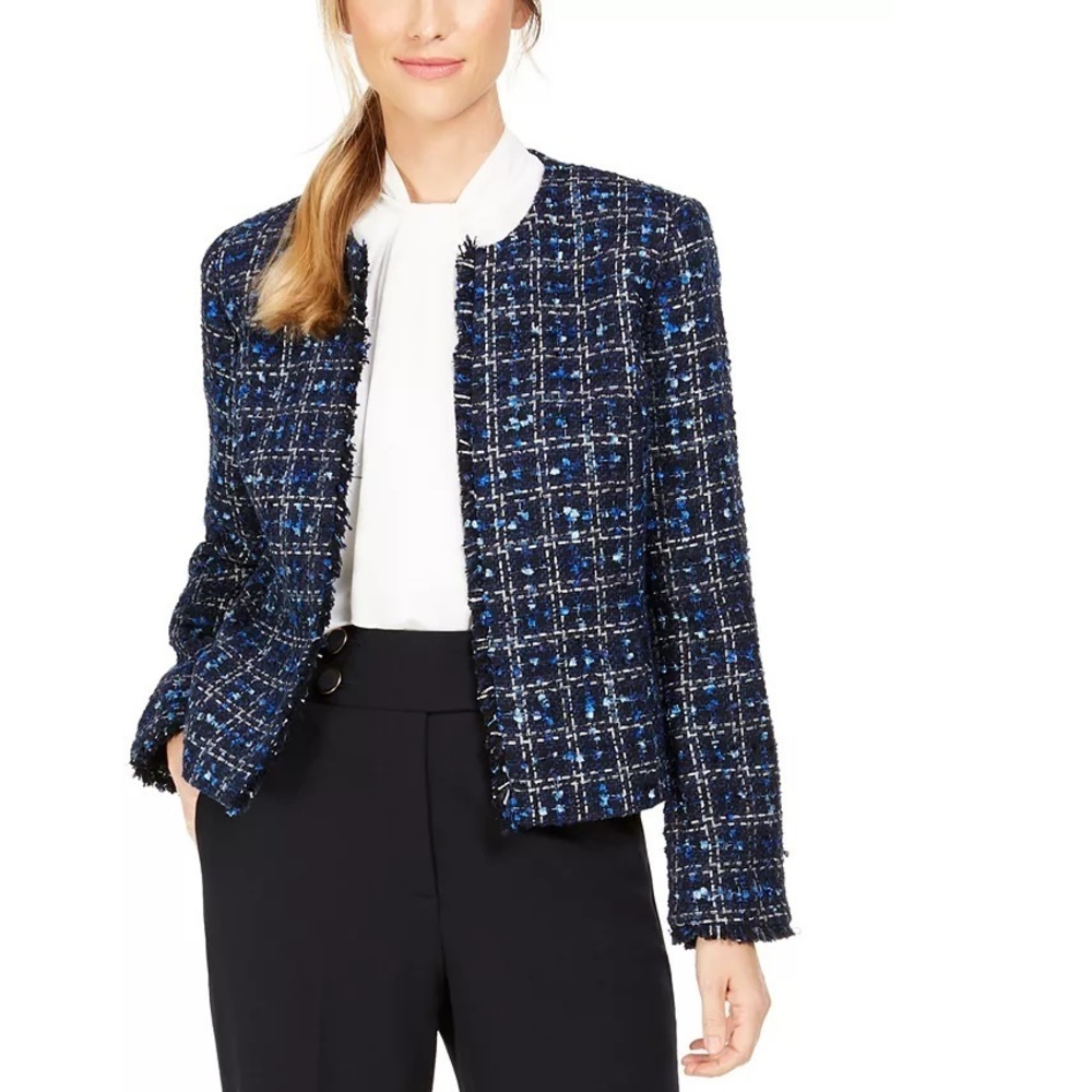 Calvin Klein Blue Tweed Jacket